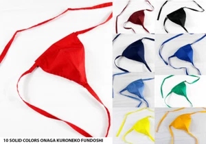 Ropa interior japonesa para hombre Onaga Kuroneko Fundoshi 10 colores lisos - Imagen 1 de 16