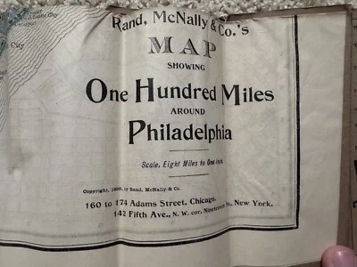 1895 Philadelphia Pennsylvania Antique Map Excellent Condition - Image 1 of 4