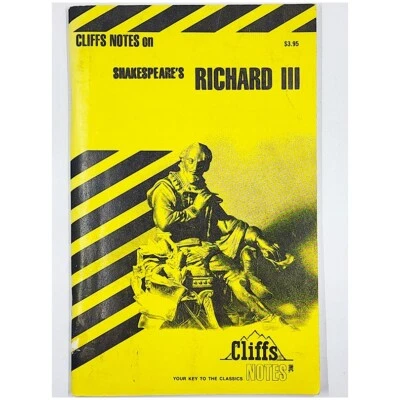 Shakespeare's Richard III by Cliffs Notes Staff (1961, Paperback) - Image 1 of 4