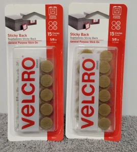 2 paquetes de velcro adhesivo de uso general 5/8" 15 círculos cada paquete ( 03 ) - Imagen 1 de 6