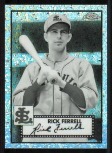 2021 Topps Chrome Platinum Black and White Mini Diamond #637 Rick Ferrell - Picture 1 of 2