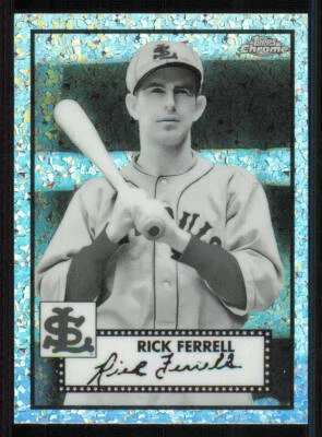 2021 Topps Chrome Platinum Black and White Mini Diamond #637 Rick Ferrell - Image 1 of 2