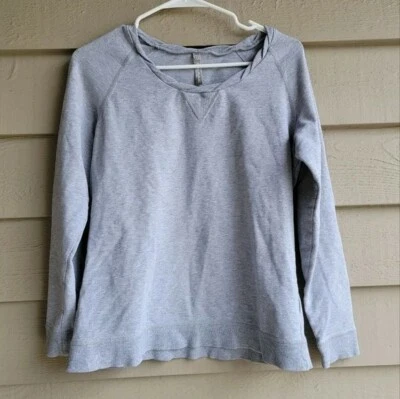 HA HANNA ANDERSSON Twist Neckline Sweater Gray Womens Size S - Image 1 of 4