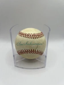 Charlie Gehringer Signed Official American League Baseball W/ Cube Beckett COA - Bild 1 von 7