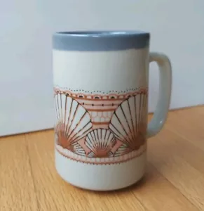 Otagiri Japan Tasse Muscheln Maritim 80er 90er blau Koralle groß Kaffee Strand Haus - Bild 1 von 10