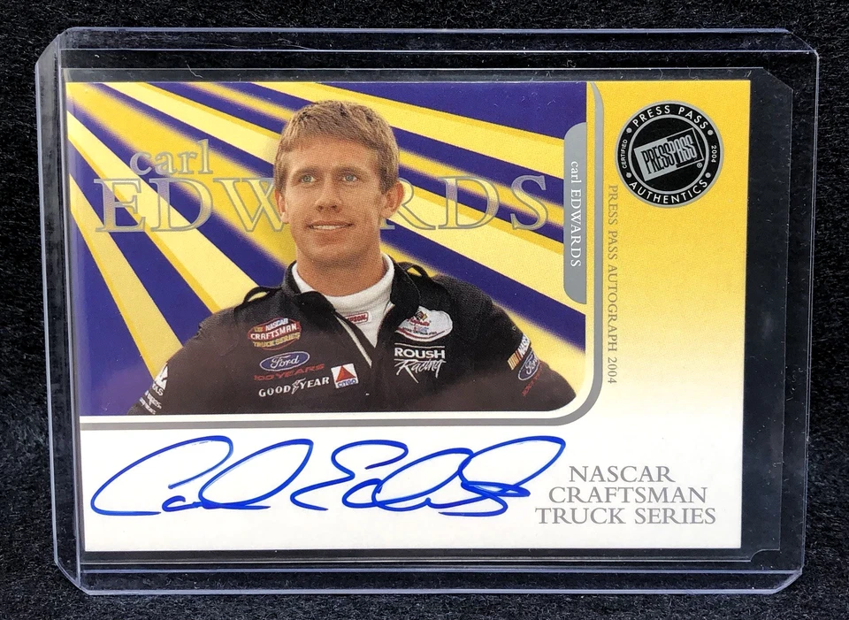 Carl Edwards 2004 Press Pass Racing Rookie Autograph - Image 1 of 2