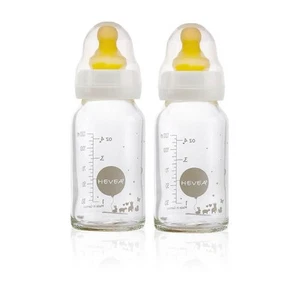 Glass Bottle, 120ml - 2 pack - Hevea in White - Picture 1 of 6