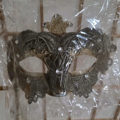 Diosa veneciana brocado encaje pedrería mascarada bola máscara Halloween  Foto 1 de 4