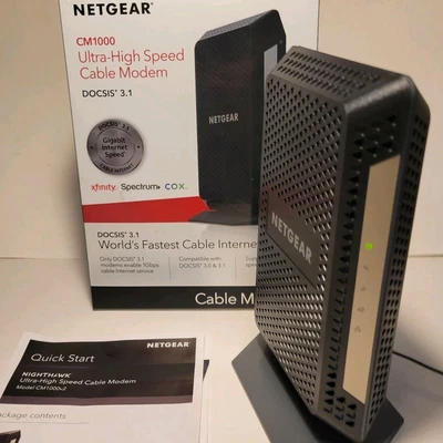 NETGEAR CM1000 Ultra High Speed Cable Modem DOCSIS 3.1 Gigabit Internet Speed - Image 1 of 4