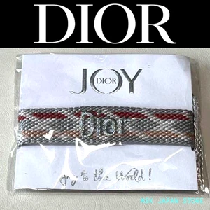 Christian Dior Good-luck bracelet Misanga Red White Silver Logo Novelty New - Picture 1 of 8