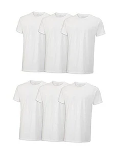 Men's Undershirts, Moisture Wicking & Tag Free, Short Sleeve Crew T-Shirts - Picture 1 of 7