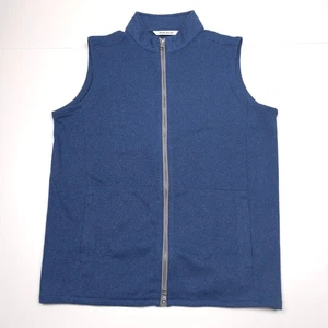 $ 155 Peter Millar Crown ozeanblau Fleecepullover Weste Herren Größe Large - Bild 1 von 7
