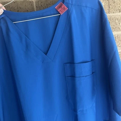 Unisex Scrub Top Royal Blue Wonderwink Indy XL - Image 1 of 4