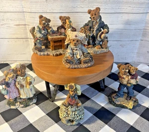 Boyds Bears Resin Lot of 6 Assorted Figurines Uncle Nurse Grandpa Checkers Grad - Picture 1 of 7