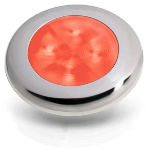 Hella Marine LED red LED cabin light with stainless surround for boat, RV etc. - Picture 1 of 2