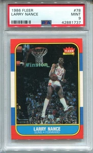 1986 Fleer Larry Nance Rookie Card PSA 9 MINT Graded Basketball #78 - Picture 1 of 2