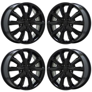 18" Jeep Cherokee Gloss Black wheels rims Factory OEM set 9132 EXCHANGE - Picture 1 of 8
