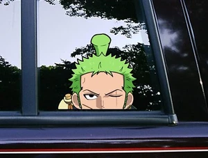 Zoro Peeker Peeking Vinyl Car Decals Anime One Piece Stickers Luffy Waterproof - Picture 1 of 5