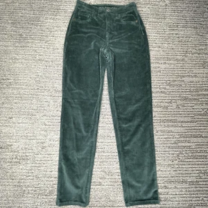 American Eagle Size 00 r Girls Youth Pants Corduroy Mom Jeans Mid Rise Green - Picture 1 of 12