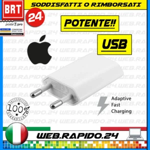 CARICABATTERIA CARICATORE 5W SPINA ORIGINALE PER APPLE IPHONE 5 6 7 8 X XS XR 11 - Foto 1 di 1