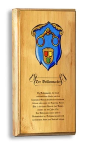 Der Brillenmacher Glasses Maker Zirbenholz Arve Nostalgieschild Zunftwappen 002 - Bild 1 von 1