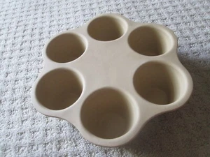 Pampered Chef 6 monoporzione Deep Baker Muffin #5131 padella in gres pentola torta - Foto 1 di 3