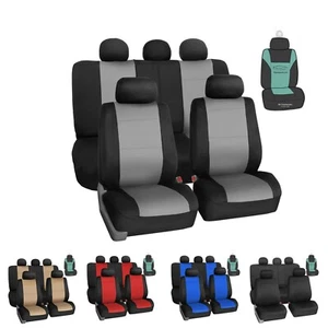 Car Seat Covers Neoprene Heavy Duty Full set Universal Fit w/ Air Freshener - Picture 1 of 21