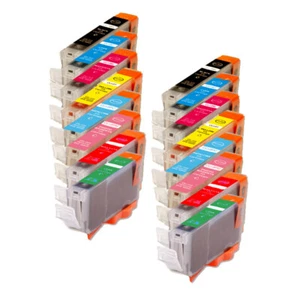 16 PK Ink Cartridges + CHIP works for Canon CLI-8 Pro9000 Mark II - Picture 1 of 1