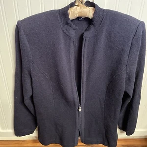 St John Collection Basics Black Sweater jacket size 6 - Picture 1 of 11