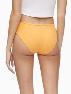 NUEVO CON ETIQUETAS Calvin Klein Mujer (MEDIANO) BIKINI ACANALADO QD3885 JUGO DE NARANJA - Imagen 1 de 4