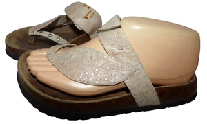 Betula Birkenstock Bombay Leaf Shimmery Beige Birko-Flor Studs Sandal EU 36 US 5 - Picture 1 of 12