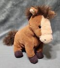 Peluche HugFun poney cheval marron 8 pouces jouet animal en peluche