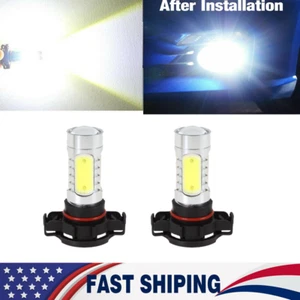 2x 2504 LED Fog Light bulb 6000K 100W White DRL For Chrysler Subaru Jeep Dodge - Picture 1 of 12