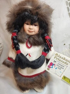 Alaskan Native Doll Collectible Alaska Friends Genuine Porcelain. With Stand. - Bild 1 von 3