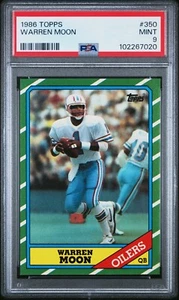 Warren Moon 1986 Topps #350 PSA 9 como nuevo solo 32 High Hof Houston Oilers - Imagen 1 de 2