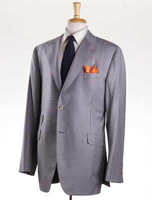 Nuevo Abrigo Deportivo Personalizado $3795 OXXFORD Lavanda-Gris Cuadros Lana 42 XL Extra Largo Foto 1 de 4