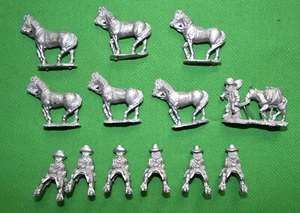 Vintage 25mm Metal Brittania Miniatures Cowboys Mounted & Foot - Picture 1 of 1