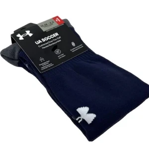 Under Armour Soccer Kids Blue OTC Nylon UA Logo Performance Socks Sz 13.5K-4.5 - Picture 1 of 3