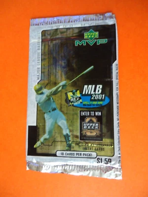 2000 Upper Deck MVP Baseball card wrapper - MLB - Spell It and Win - Image 1 of 2