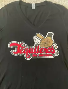 TEQUILEROS DE JALISCO Mexican baseball short sleeve black t-shirt women M NEW - Picture 1 of 5