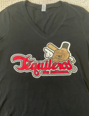 TEQUILEROS DE JALISCO Mexican baseball short sleeve black t-shirt women M NEW - Image 1 of 4