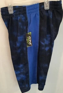 Boy's S 6-7, L 12-14, XL 16-18 Zone Pro Black & Blue Athletic Short Pockets - Picture 1 of 9