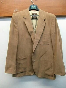 EUC Vintage Men's Lanvin Feather Suede Highlander Sport Coat Sz.44 Tan - Picture 1 of 6