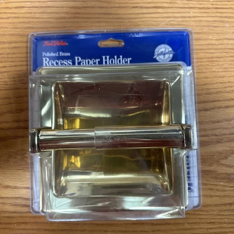 True value master plumber polished brass recess paper holder Cover