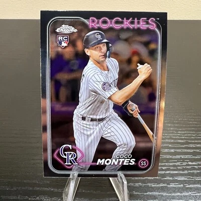 Coco Montes 2024 Topps Chrome Rookie Card #182 Colorado Rockies RC - Image 1 of 2