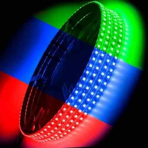 Oracle Lighting Illuminated Wheel Rings Single Row LED Colorshift 4215-334 - Picture 1 of 2
