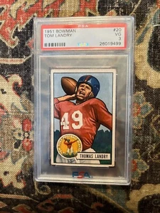 Tom Landry 1951 Bowman RC PSA 3 en muy buena condición - Imagen 1 de 2
