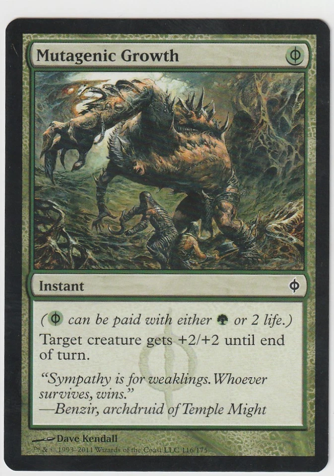Magic The Gathering MTG 1x MUTAGENIC GROWTH New Phyrexia Green Common NMINT - Image 1 of 1