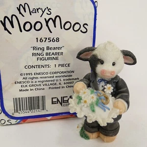 Mary’s Moo Moos ANILLO PORTADOR NIÑO VACA ANILLO PORTADOR BODA 1995 167568 QAKM5 - Imagen 1 de 15