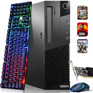 Lenovo M82 Gaming Desktop PC i5 16GB Ram 1TB HDD NVIDIA 1030 RGB KB&M WiFi Win10 - Picture 1 of 6